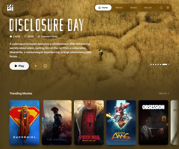 Screenshot of CineJoy