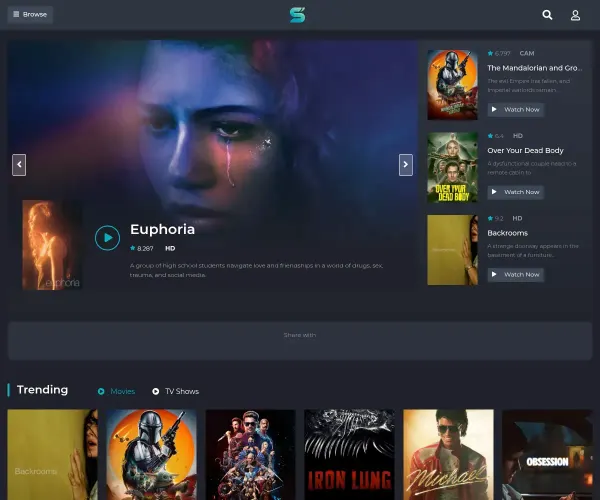 Screenshot of SFlix