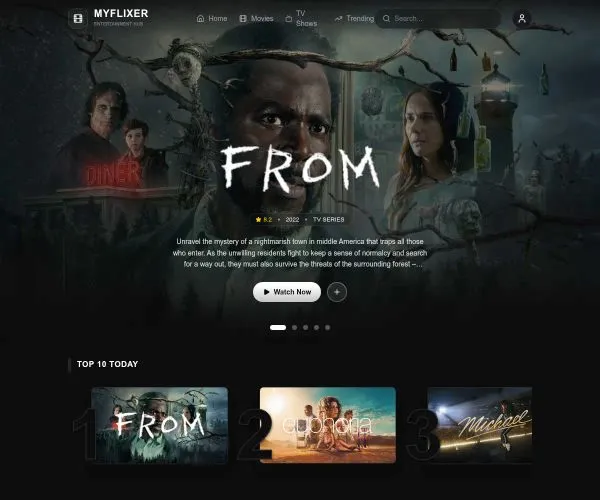 Screenshot of MyFlixerz