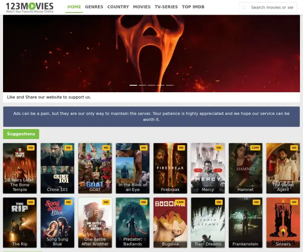 Screenshot of 123Movies